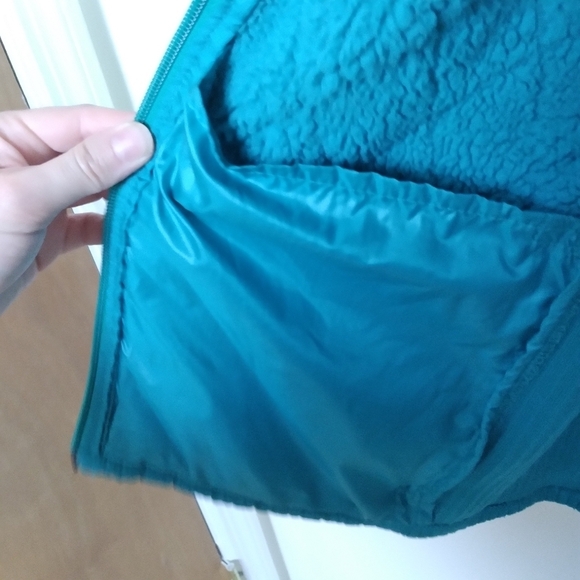 L. L. Bean Blue Green Quilted Fleece Lined Full Zip Sleeveless Vest Size Large - Picture 8 of 16